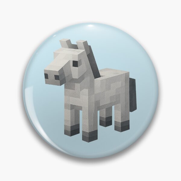 Item preview, Minecraft-Inspired Horse - Grey Blocky Pixel Horse Sticker designed and sold by Taylor’sGrabBag.
