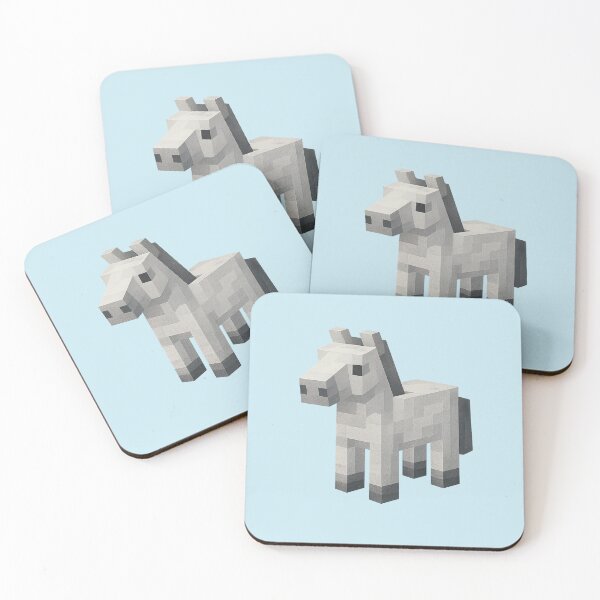 Item preview, Minecraft-Inspired Horse - Grey Blocky Pixel Horse Sticker designed and sold by Taylor’sGrabBag.