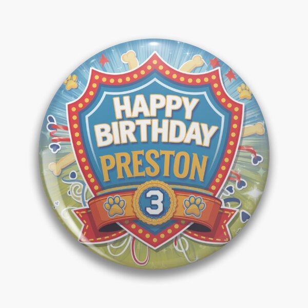 Item preview, Preston’s 3rd Birthday designed and sold by whatifsticks.