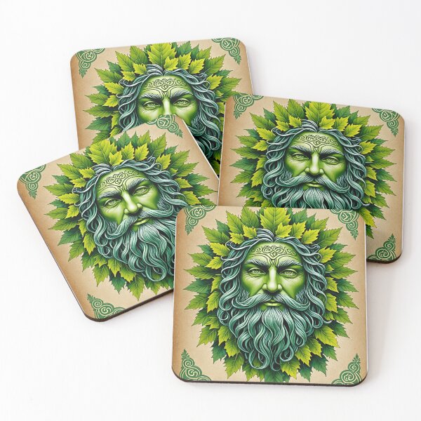 Item preview, Green man or Jack in the green May forest pagan god  designed and sold by cheekylorns.