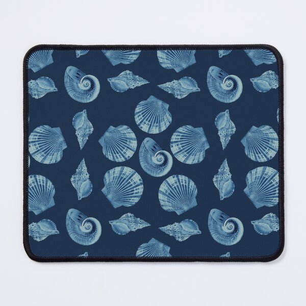 Item preview, Navy Blue Seashell Pattern designed and sold by GnosisCollage.