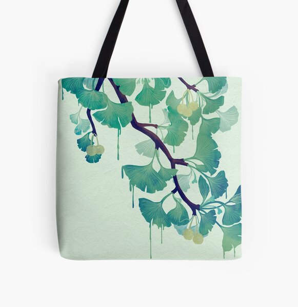 O Ginkgo (in Green) All Over Print Tote Bag