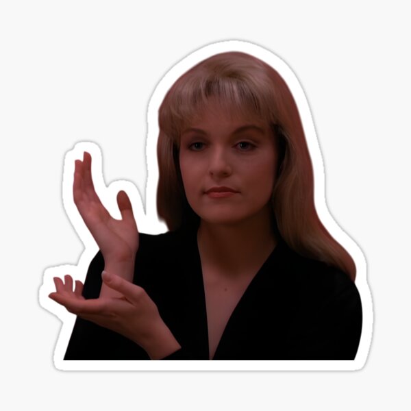 Item preview, "Meanwhile" – Laura Palmer Dream Pose Sticker designed and sold by TheTwinPeaks.