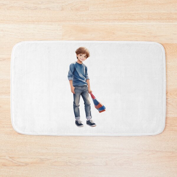 Item preview, Watercolor Clipart of a Smiling Cute Boy with Toy – Pastel Illustration designed and sold by CharmingGarden.