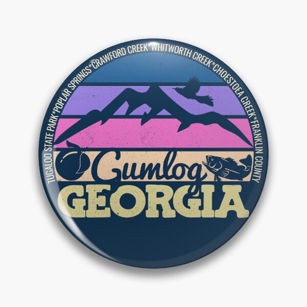 Item preview, Gumlog Georgia Sunset Retro Vintage Local Pride Logo designed and sold by CRHPOD20.