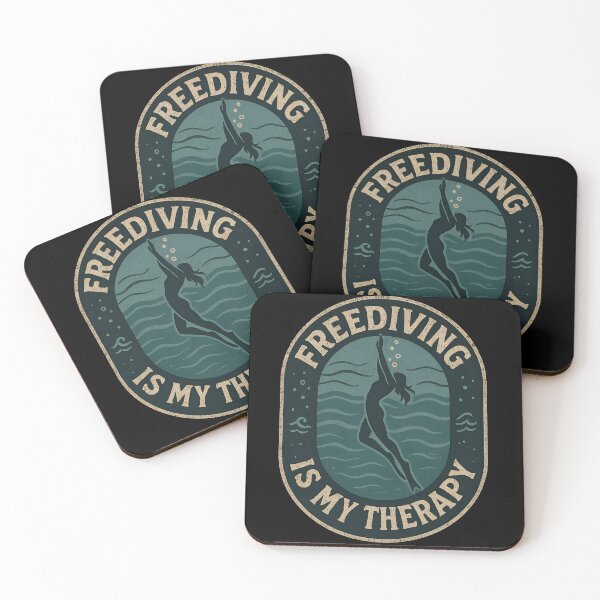 Item preview, Freediving Is My Therapy Vintage Badge designed and sold by cotros.