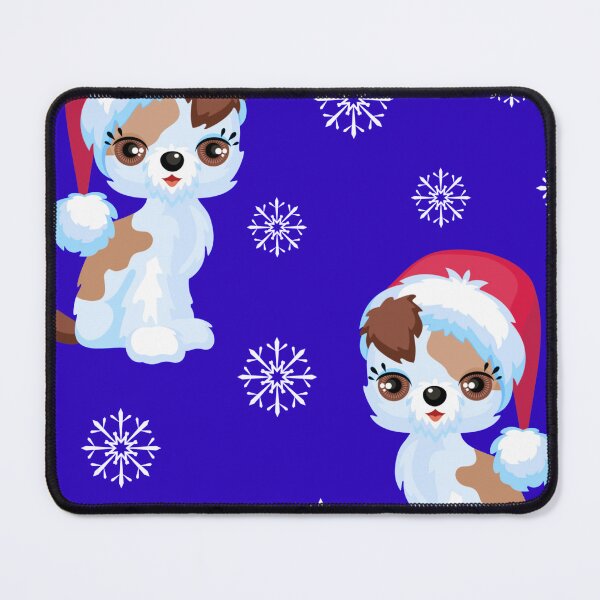 Item preview, Cute Christmas Puppies With Glam Eyelash Extensions Pattern designed and sold by DEC02.