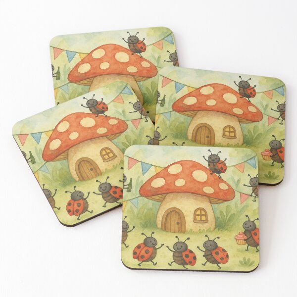Item preview, Funny ladybugs celebrate a summer party designed and sold by Mauswohn.