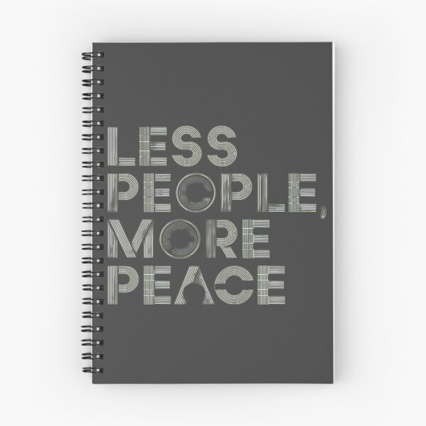 Item preview, Less People More Peace - Minimalist Introvert Quote Design designed and sold by Evolved Ape.