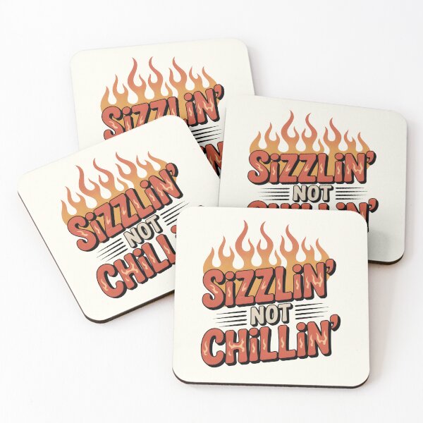 Item preview, Sizzlin’, Not Chillin’ Bold Summer Heat Quote designed and sold by Jollys-ArtShop.