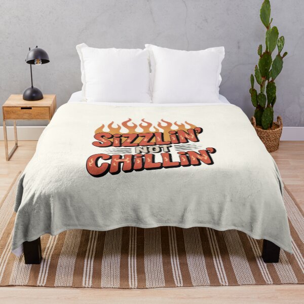 Item preview, Sizzlin’, Not Chillin’ Bold Summer Heat Quote designed and sold by Jollys-ArtShop.