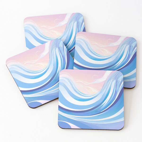 Item preview, Blue & White wave illustration  designed and sold by Regal-Elegances.