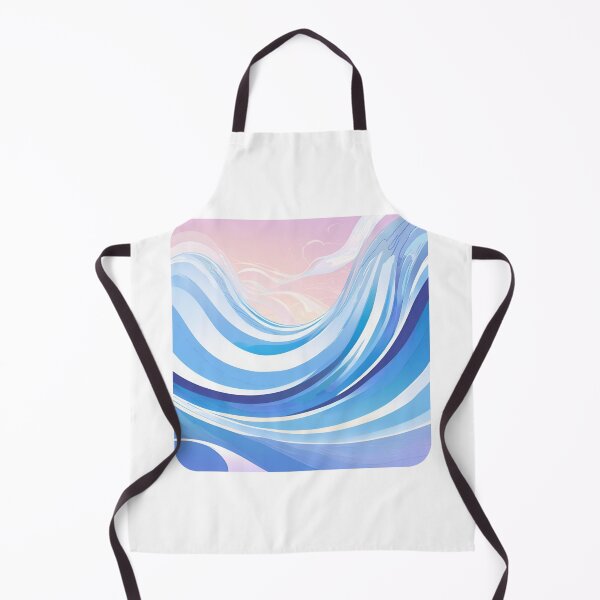 Item preview, Blue & White wave illustration designed and sold by Regal-Elegances.