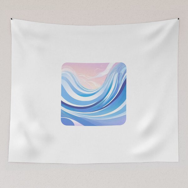 Item preview, Blue & White wave illustration  designed and sold by Regal-Elegances.