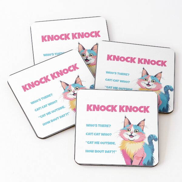 Item preview, Funny Cat Knock Knock Joke T-Shirt | Cute & Humorous Tee for Cat Lovers & Animal Fans designed and sold by Barkotee.
