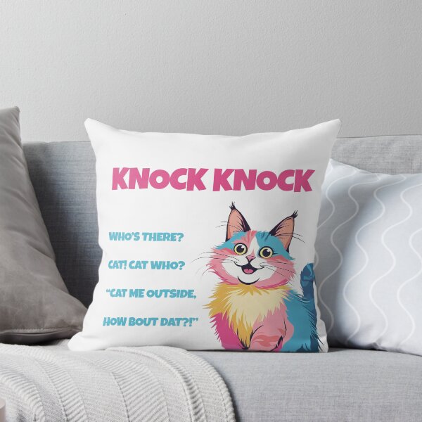 Item preview, Funny Cat Knock Knock Joke T-Shirt | Cute & Humorous Tee for Cat Lovers & Animal Fans designed and sold by Barkotee.
