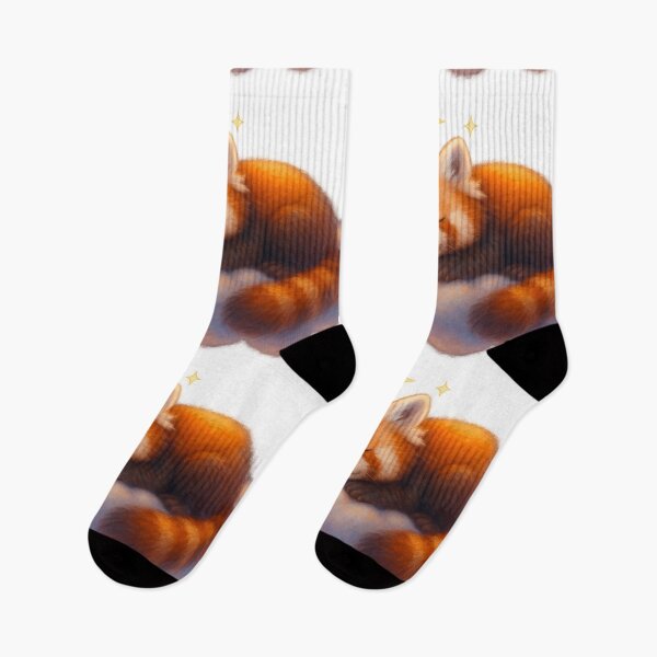 Item preview, Moonlit Nap – Sleepy Red Panda on a Cloud designed and sold by Soft rot studio.