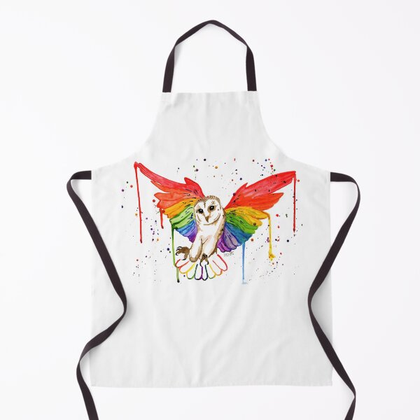 Item preview, Rainbow Flying Barn Owl designed and sold by MenagerieMayhem.
