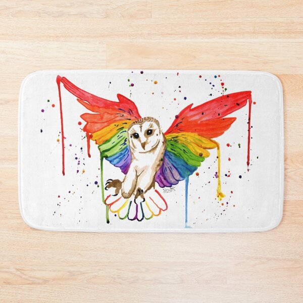 Item preview, Rainbow Flying Barn Owl designed and sold by MenagerieMayhem.