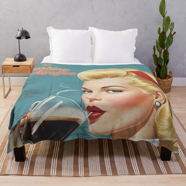 Item preview, Retro Travel Coffee Girl – Sunshine and Coffee Aesthetic Art designed and sold by All-About-Life.
