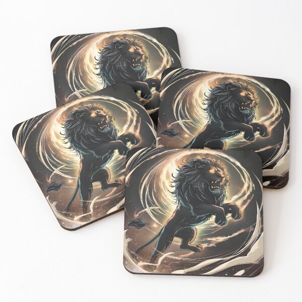 Item preview, Majestic lion in golden spiral designed and sold by Paul-Place.