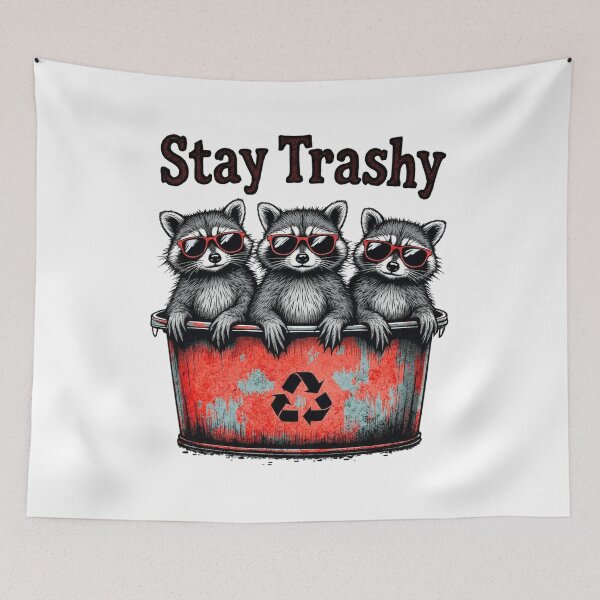 Item preview, Stay Trashy Raccoons designed and sold by wastencloat.