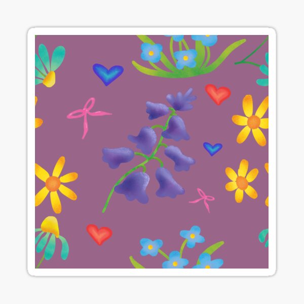 Aperçu de l'œuvre Mauve Floral créée et vendue par Oak-and-Bracken.