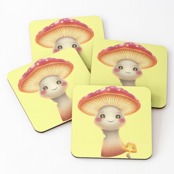 Item preview, Glowcap & Sprout – Whimsical Mushrooms designed and sold by PixelCratey.