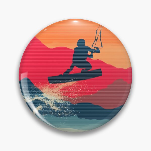 Item preview, Kitesurf Horizon – Ride the Wind at Sunset designed and sold by Mikakujumi.