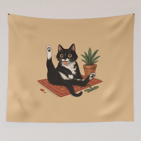 Item preview, Sassy Cat on Persian Rug – Zero Shame, Full Vibes designed and sold by Sepinik.
