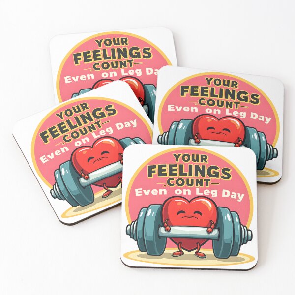 Item preview, Your Feelings Count – Leg Day Mental Health Sticker designed and sold by Power Within Prints.