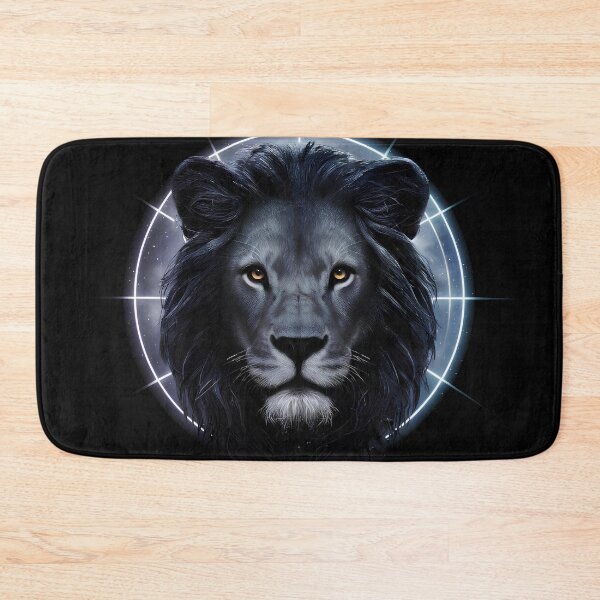 Item preview, Lion head in a light circle on a black background designed and sold by Paul-Place.