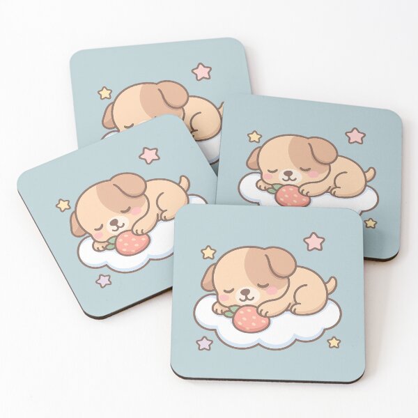 Item preview, Cute Puppy on a Cloud – Kawaii Heavenly Sweetness designed and sold by neopeIina.