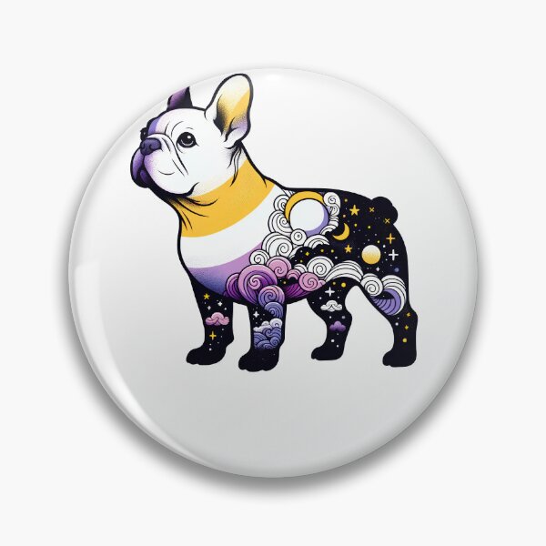 Item preview, Subtle Non Binary French Bulldog Moon Pride Month LGBTQ designed and sold by Kimberley King Art  King Art.