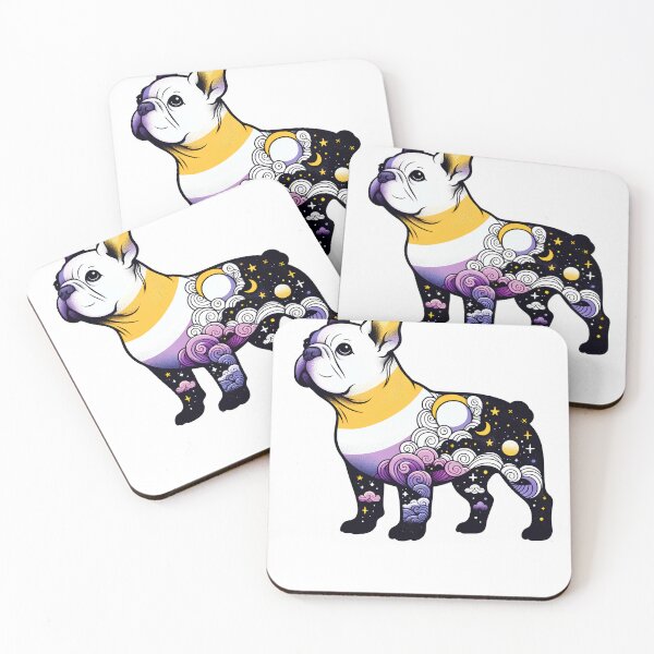 Item preview, Subtle Non Binary French Bulldog Moon Pride Month LGBTQ designed and sold by Kimberley King Art  King Art.
