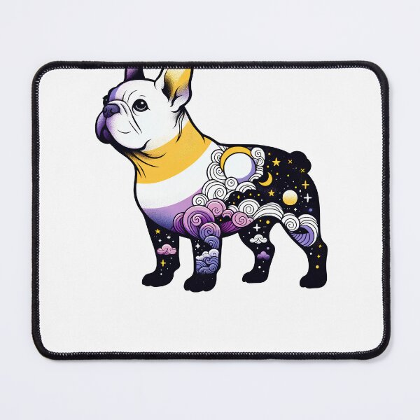 Item preview, Subtle Non Binary French Bulldog Moon Pride Month LGBTQ designed and sold by Kimberley King Art  King Art.