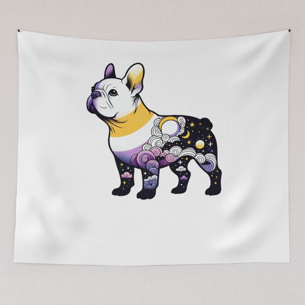 Item preview, Subtle Non Binary French Bulldog Moon Pride Month LGBTQ designed and sold by Kimberley King Art  King Art.