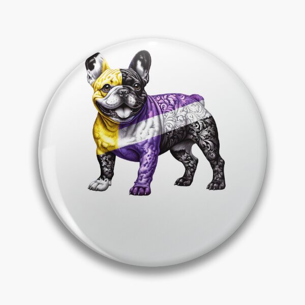 Item preview, Subtle Non Binary French Bulldog Pride Month LGBTQ designed and sold by Kimberley King Art  King Art.