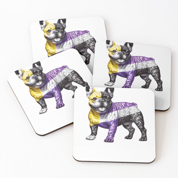 Item preview, Subtle Non Binary French Bulldog Pride Month LGBTQ designed and sold by Kimberley King Art  King Art.