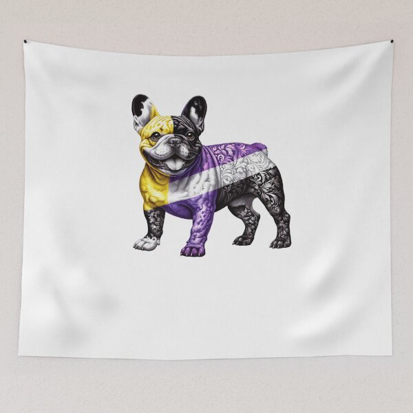 Item preview, Subtle Non Binary French Bulldog Pride Month LGBTQ designed and sold by Kimberley King Art  King Art.