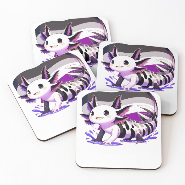 Item preview, Cute Kawaii Axolotl Asexual LGBT Subtle Pride Month Discreet designed and sold by Kimberley King Art  King Art.