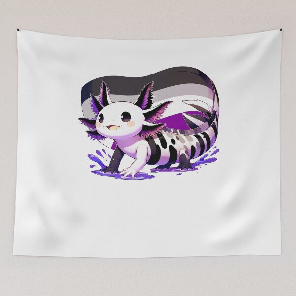 Item preview, Cute Kawaii Axolotl Asexual LGBT Subtle Pride Month Discreet designed and sold by Kimberley King Art  King Art.