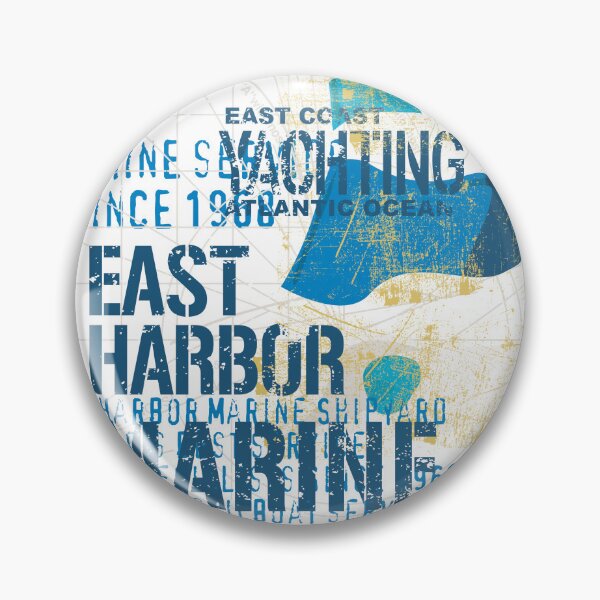 Item preview, Vintage Marine Shipyard – East Coast Nautical Yachting Graphic designed and sold by PIXEL WORN.