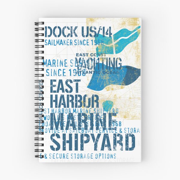 Item preview, Vintage Marine Shipyard – East Coast Nautical Yachting Graphic designed and sold by PIXEL WORN.