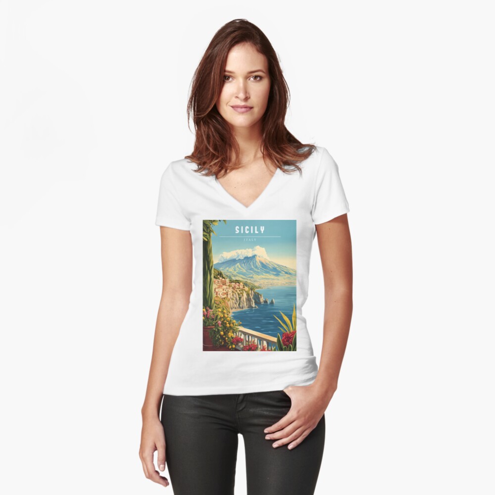 Item preview, Fitted V-Neck T-Shirt designed and sold by StrasserArt.
