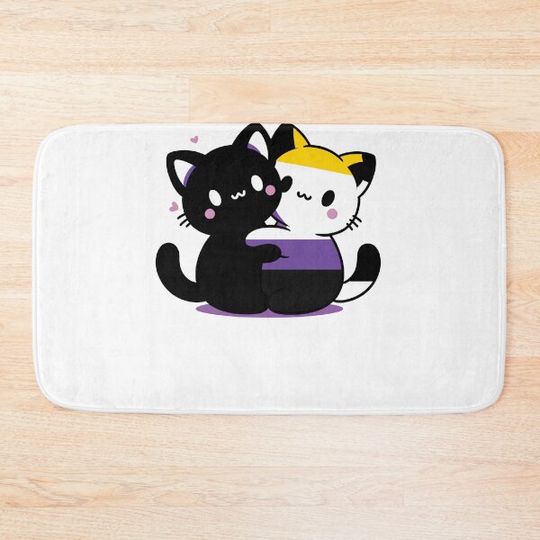 Item preview, Subtle Non Binary Kawaii Yin Yang Cats Pride Month LGBTQ designed and sold by Kimberley King Art  King Art.