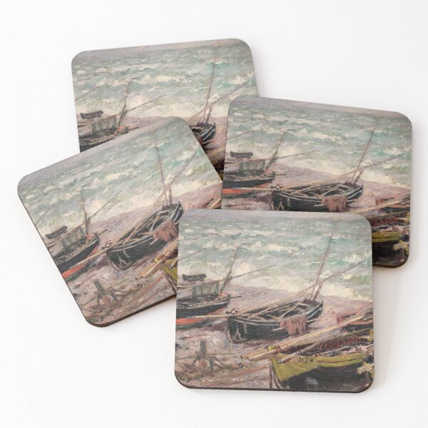 Item preview, Fishing Boats at Etretat designed and sold by Craphe.