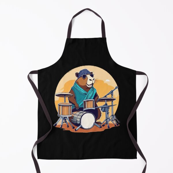 Item preview, Crazy Capybara playing drums designed and sold by A-Szczesniak.