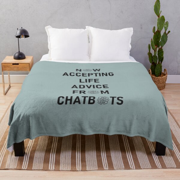 Item preview, Now Accepting Life Advice From Chatbots – Funny AI Quote Design designed and sold by headstock.