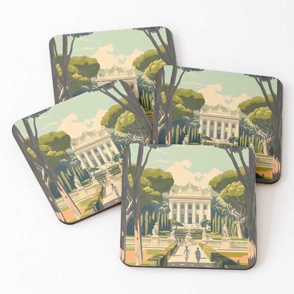 Item preview, Villa Borghese Retro Travel Poster – Vintage Rome Park Landscape Italy Art Print designed and sold by StrasserArt.
